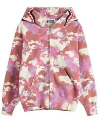 A Bathing Ape - Map Camo Shark Full Zip Hoodie - Lyst