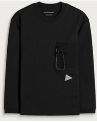 and wander - Heavy Longsleeve Pocket T-Shirt - Lyst