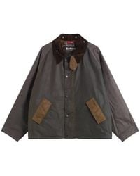 Barbour Transport Wax Jacket in Black for Men | Lyst