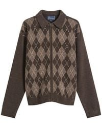 thisisneverthat - Argyle Zip Knit Cardigan - Lyst