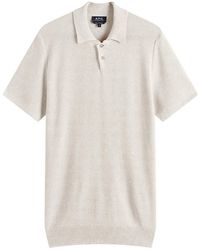 A.P.C. - Jay Knit Polo Shirt - Lyst