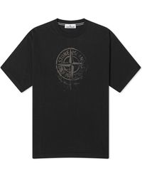 Stone Island - Reflective One Badge Print T-Shirt - Lyst