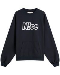 N!CE - Embroidered Logo Sweatshirt - Lyst