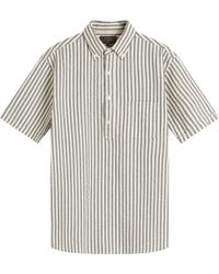 Beams Plus - Button Down Popover Short Sleeve Seersucker Shirt - Lyst