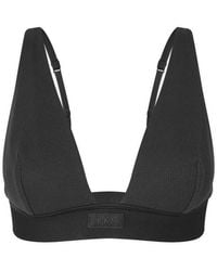 Skims - Cotton Rib Plunge Bralette - Lyst