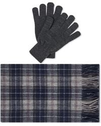 Barbour - Tartan Scarf & Glove Gift Set - Lyst