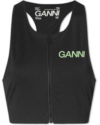 Ganni - Active Racerback Zipper Top - Lyst