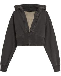 GOOD AMERICAN - Jeanius Zip Up Hoodie - Lyst