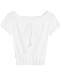 My Mum Made It - Lace Knit Top - Lyst