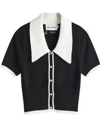 House Of Sunny - Contrast Collar Button-Up Cardigan - Lyst