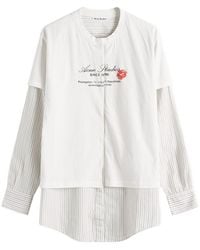 Acne Studios - Eliah Double Layer Business Card Logo T-Shirt - Lyst