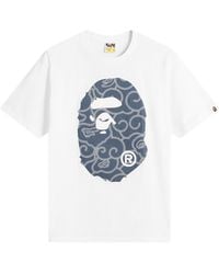 A Bathing Ape - Japanese Cloud Camo Big Ape Head T-Shirt - Lyst