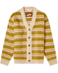 Marni - Mohair Stripe Knit Cardigan - Lyst