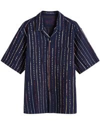 Kardo - Ronen Embroidered Stripe Vacation Shirt - Lyst