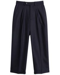 Drole de Monsieur - Drole De Monsieur Cropped Pleated Trousers - Lyst