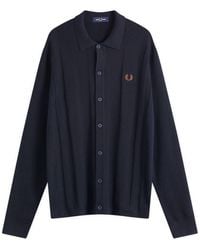 Fred Perry - Knitted Button Shirt - Lyst