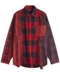 Needles - 7 Cuts Wide Over Dyed Flannel Shirt - Lyst