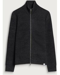 Norse Projects - Hagen Wool Cotton Rib Zip Jacket - Lyst