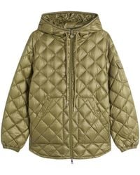 Moncler - Shiny Quilted Hood Overshirt - Lyst