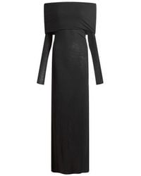 Skims Lace Long Dress in Black | Lyst