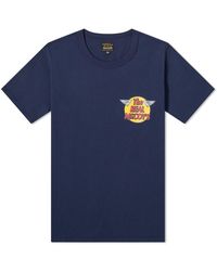 The Real McCoys The Real Mccoy's Logo Tee - Blue