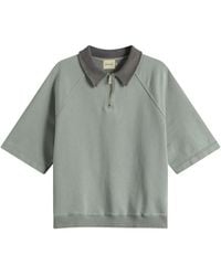 BOUND - Snow Wash Jersey Half Zip Polo - Lyst