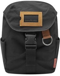 Acne Studios - Post Ripstop Suede Backpack - Lyst