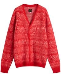 Needles - Heart Mohair Cardigan - Lyst