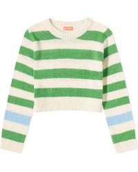 Kitri - Gillian Striped Cropped Knit Top - Lyst
