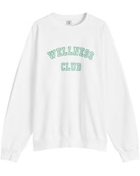 Sporty & Rich - Wellness Club Flocked Sweatshirt - Lyst