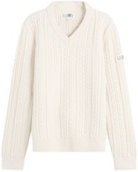 Maison Margiela - Mm6 V-Neck Chunky Knitted Jumper - Lyst