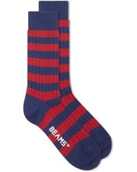 Beams Plus - Rib Stripe Sock - Lyst