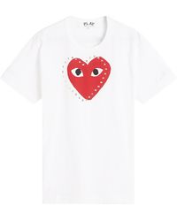 COMME DES GARÇONS PLAY - Studded Large Heart T-Shirt - Lyst