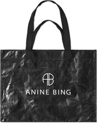 Anine Bing - Emma Tote in Black Monogram Print