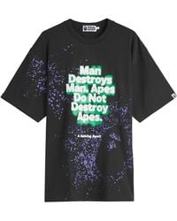 A Bathing Ape - Spray Print Slogan T-Shirt - Lyst