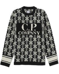 C.P. Company - Wool Jacquard Crew Knit - Lyst