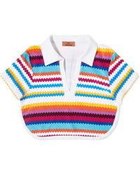 Missoni - Towelling Stripe Crop Polo Shirt - Lyst
