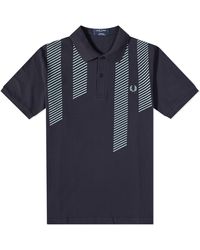Fred Perry - Glitch Stripe Polo Shirt - Lyst