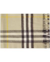 Burberry - Giant Check Cashmere Scarf - Lyst