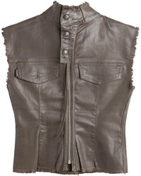 OTTOLINGER - Glazed Denim Zip Top - Lyst