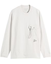 and wander - Heavy Cotton Longsleeve Pocket T-Shirt - Lyst