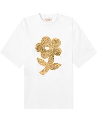 Marni - Flower Word Puzzle T-Shirt - Lyst