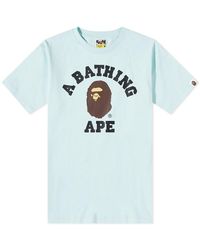 Men's Bape A Bathing Ape Camo Monkey Head Cotton Basic Tee T-shirt Short Sleeve