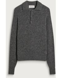 Ami Paris - Wool And Alpaca Polo Sweater - Lyst