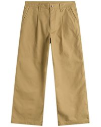 BOUND - Wide Pleated Cotton Trousers - Lyst