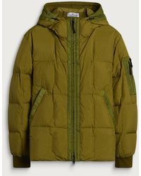 Stone Island - Garment Dyed Crinkle Reps Ny Hooded Down Jacket - Lyst