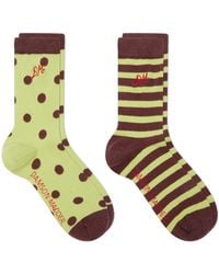 Damson Madder - Calf Length 2 Pack Socks - Lyst
