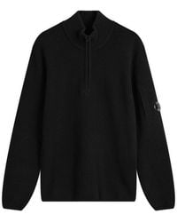 C.P. Company - Half Zip Lambswool Jumper - Lyst