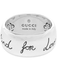 Gucci Wide 'maison De L'amour' Ring in Metallic | Lyst
