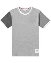 Thom Browne - Contrast Sleeve Ringer T-Shirt - Lyst